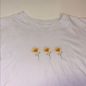 Brandy melville john galt flower cropped tee